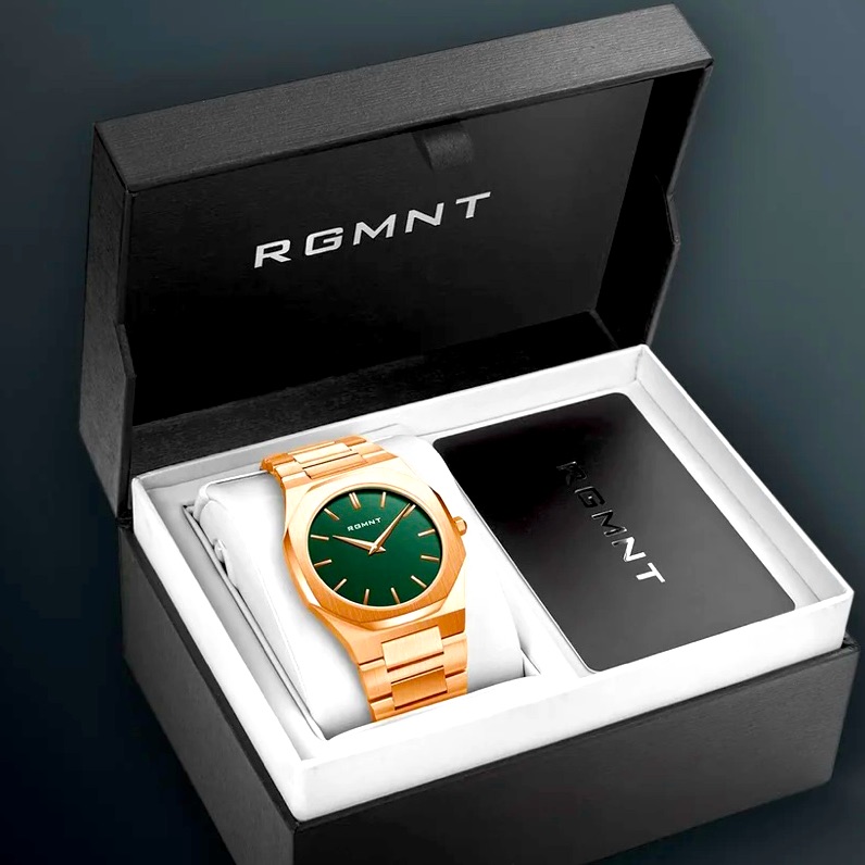 Gold And Green Mens Watch